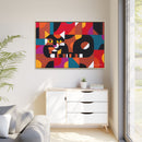Crazy Cat Crazy Quilt Edie Harper Framed Giclee Print Stretched On Canvas-63