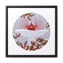 B-r-r-r-r-rdbath Charley Harper Framed Giclee Print on Stretched Canvas-15