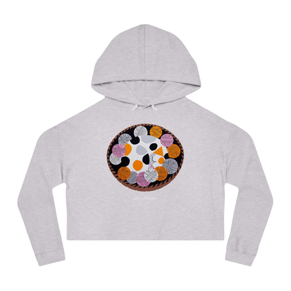 Edie Harper Kitten ’n Knittin’ Cropped Hoodie Hooded Sweatshirt