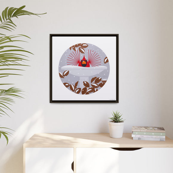 B-r-r-r-r-rdbath Charley Harper Framed Giclee Print on Stretched Canvas