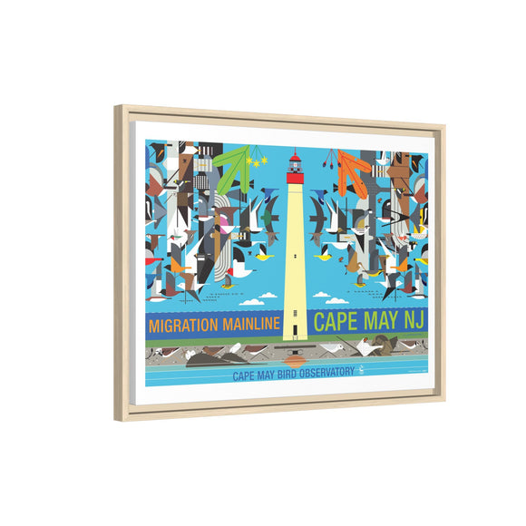 Cape May New Jersey Migration Mainline  Giclee on Stretched Canvas Framed