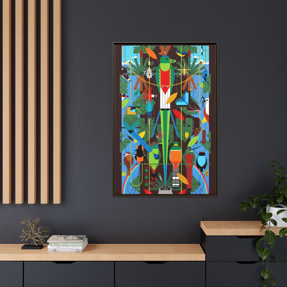 Monteverde Charley Harper Framed Giclee Print Stretched On Canvas