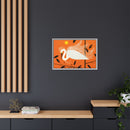 Snowy Egret Charley Harper Framed Giclee Print on Stretched Canvas-32