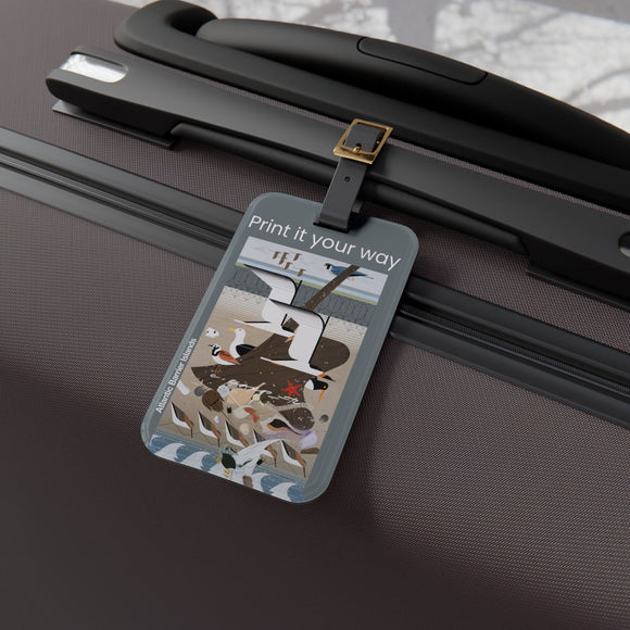 Charley Harper Atlantic Barrier Islands National Park Luggage Tag (1985)