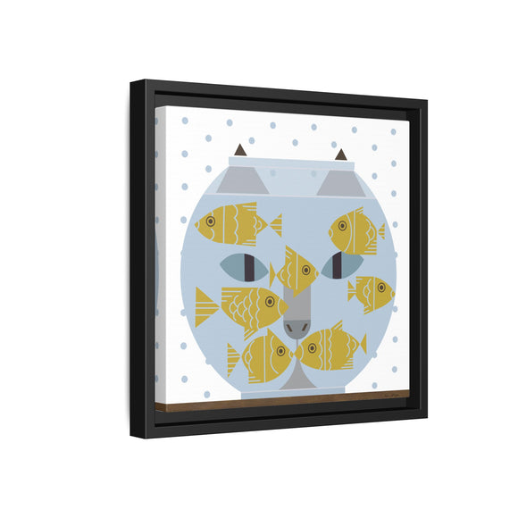 Fishful Thinking Edie Harper Framed Giclee Print on Stretched Canvas