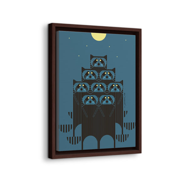 Racpack Charley Harper Framed Giclee Print on Stretched Canvas