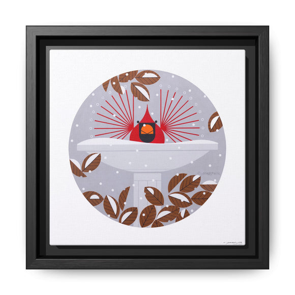 B-r-r-r-r-rdbath Charley Harper Framed Giclee Print on Stretched Canvas