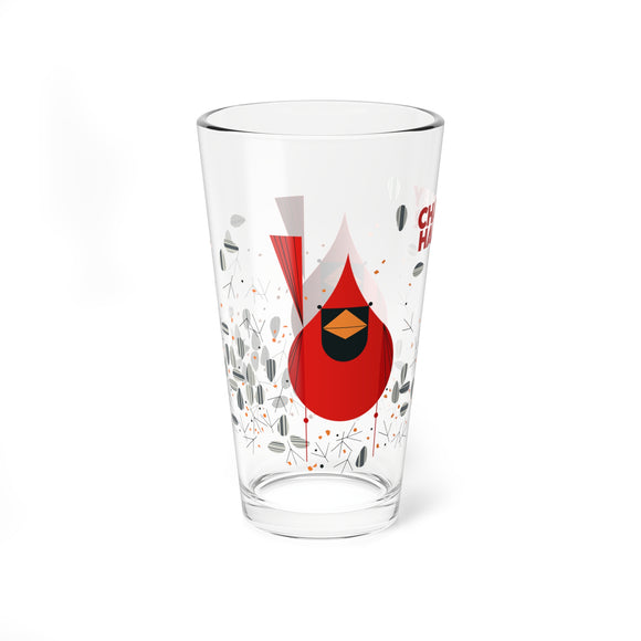 Cardinal Close Up Charley Harper Pint Glass, 16oz