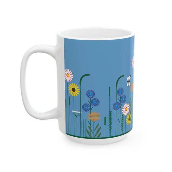 Charley Harper Wild Summer Eastern Tiger Swallowtail Butterfly Ceramic Mug 15 oz