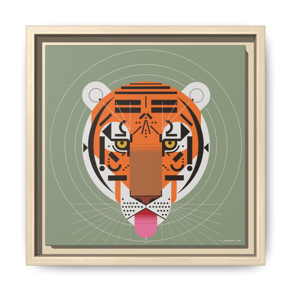Cool Carnivore Charley Harper Giclee Framed Stretched On Canvas Print