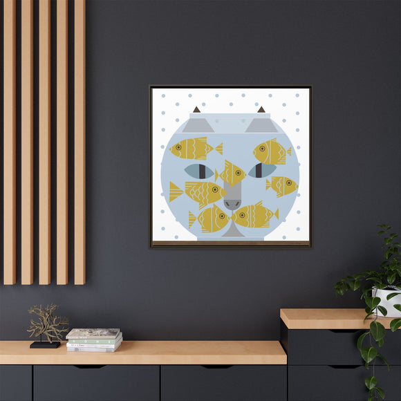 Fishful Thinking Edie Harper Framed Giclee Print on Stretched Canvas