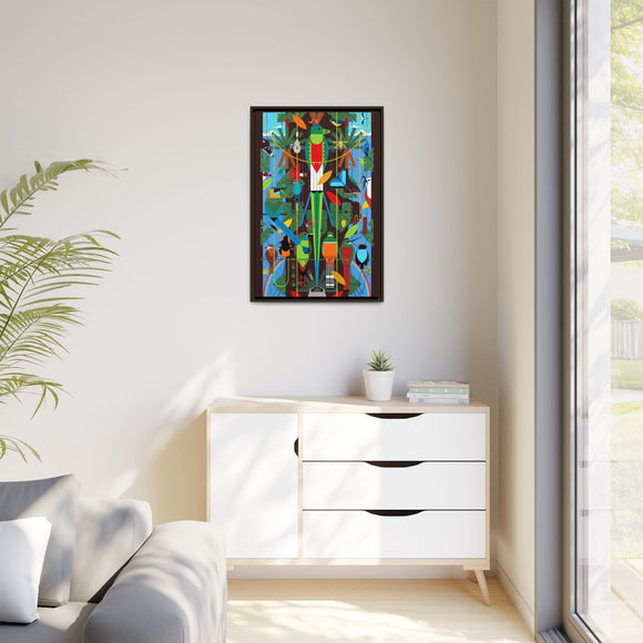 Monteverde Charley Harper Framed Giclee Print Stretched On Canvas