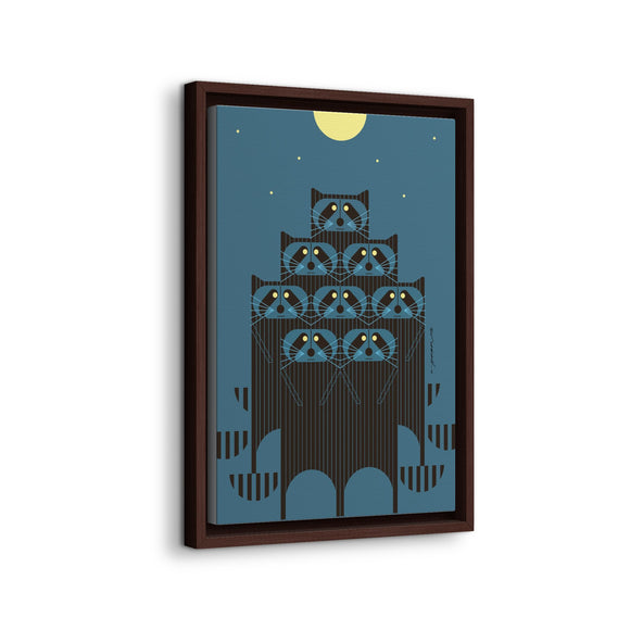 Racpack Charley Harper Framed Giclee Print on Stretched Canvas