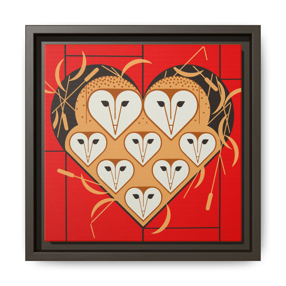 Vowlentine Charley Harper Framed Giclee Print on Stretched Canvas