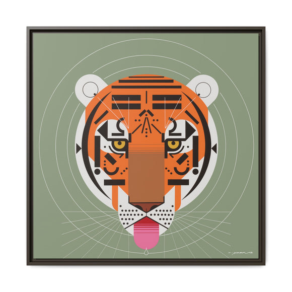 Cool Carnivore Charley Harper Giclee Framed Stretched On Canvas Print
