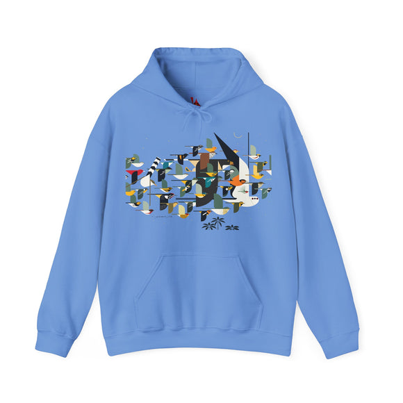 Charley Harper Mystery Of The Missing Migrants Unisex Heavy Blend™ Hooded Sweatshirt