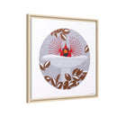 B-r-r-r-r-rdbath Charley Harper Framed Giclee Print on Stretched Canvas-121