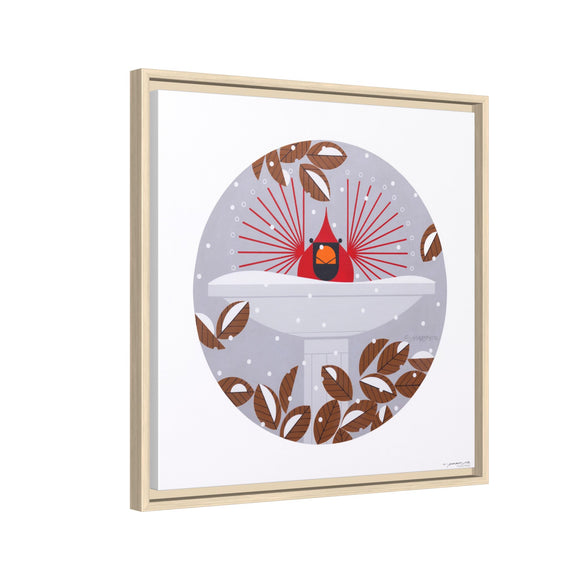 B-r-r-r-r-rdbath Charley Harper Framed Giclee Print on Stretched Canvas