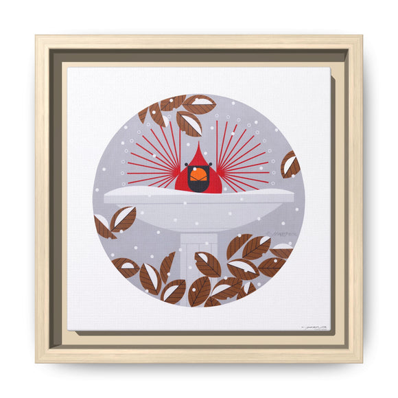 B-r-r-r-r-rdbath Charley Harper Framed Giclee Print on Stretched Canvas