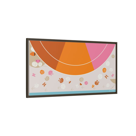Sand Peeper Edie Harper Framed Giclee Print Stretched On Canvas