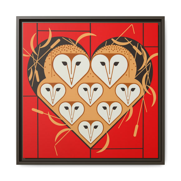 Vowlentine Charley Harper Framed Giclee Print on Stretched Canvas