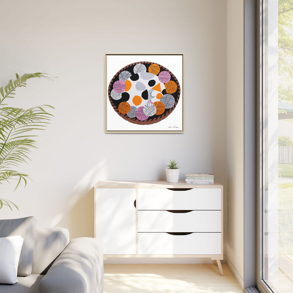 Kittens n' Knittens Edie Harper Framed Giclee Print on Stretched Canvas