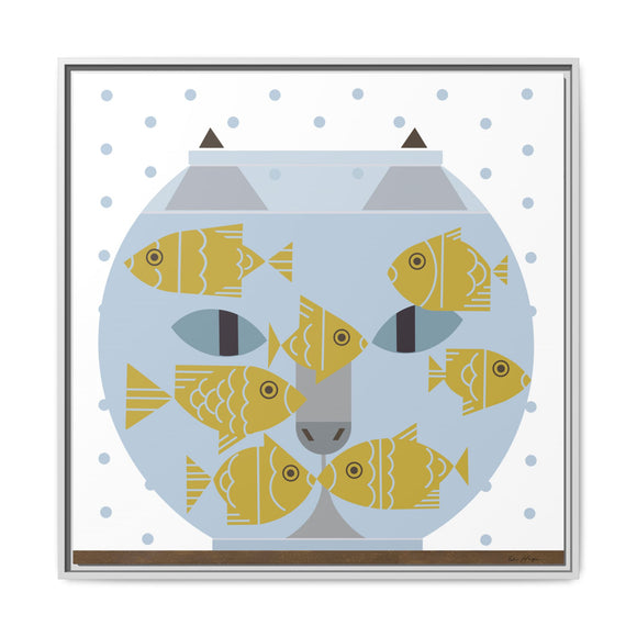 Fishful Thinking Edie Harper Framed Giclee Print on Stretched Canvas