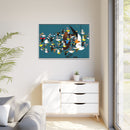 Charley Harper Mystery Of The Missing Migrants Framed Giclee On Canvas Wall  Art-46