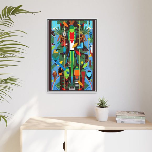 Monteverde Charley Harper Framed Giclee Print Stretched On Canvas