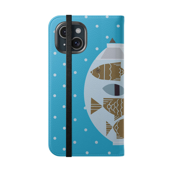 Edie Harper Fishful Thinking Phone Folio Iphone and Galaxy