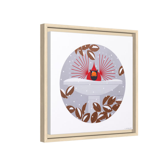 B-r-r-r-r-rdbath Charley Harper Framed Giclee Print on Stretched Canvas
