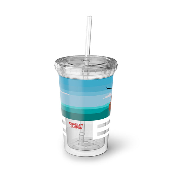 Charley Harper The Edge Monarchs 24HR Cold and 12HR Hot Double Insulated BPA-Free Acrylic Tumbler