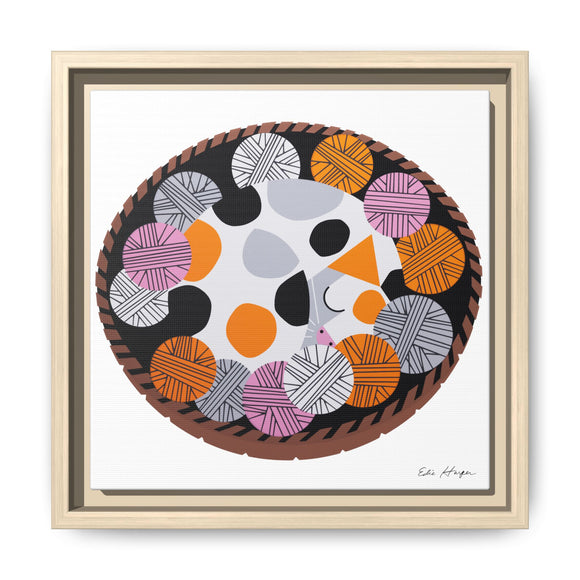 Kittens n' Knittens Edie Harper Framed Giclee Print on Stretched Canvas