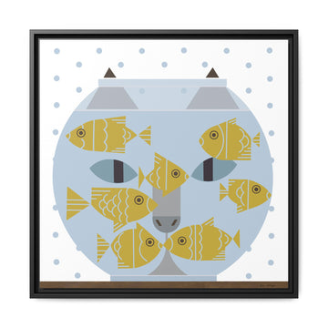 Fishful Thinking Edie Harper Framed Giclee Print on Stretched Canvas - 0