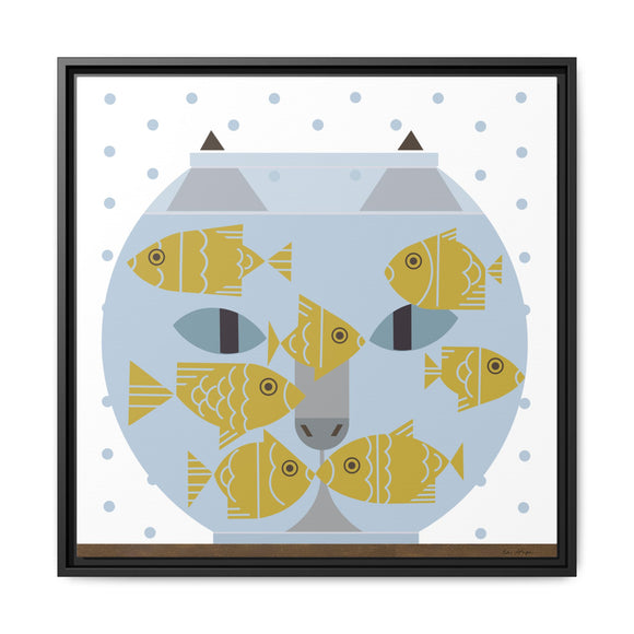 Fishful Thinking Edie Harper Framed Giclee Print on Stretched Canvas