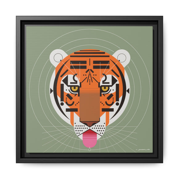 Cool Carnivore Charley Harper Giclee Framed Stretched On Canvas Print