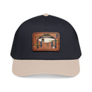 Everglades Mid Profile Baseball Cap with Leather Patch (Rectangle)-3