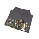 Charley Harper Mystery Of The Missing Migrants Unisex Heavy Blend™ Hooded Sweatshirt-53