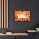 Snowy Egret Charley Harper Framed Giclee Print on Stretched Canvas-56