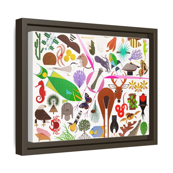 Charley Harper Florida Keys Framed Giclee On Canvas Wall Art