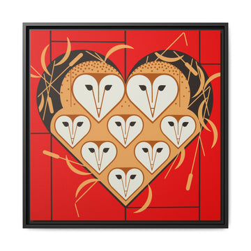 Vowlentine Charley Harper Framed Giclee Print on Stretched Canvas - 0