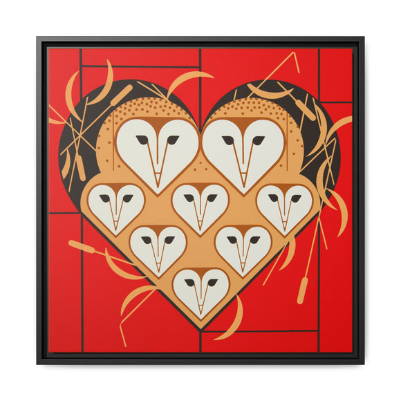 Vowlentine Charley Harper Framed Giclee Print on Stretched Canvas