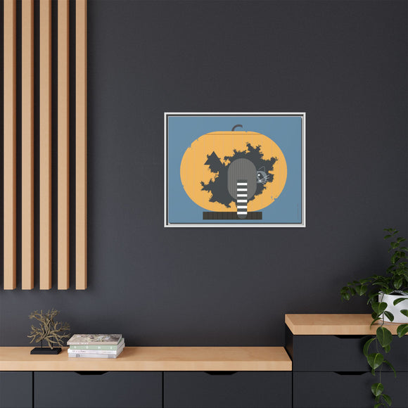 Racc-O-Lantern Charley Harper Framed Giclee Print Stretched On Canvas