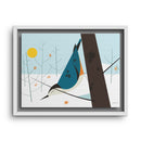 White-Breasted Nuthatch Charley Harper Giclee on Matte Stretched Canvas-4