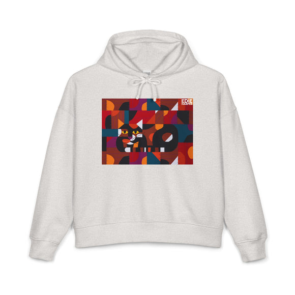 Crazy Cat Crazy Quilt Edie Harper Women's Organic Mid-Weight Nora Hoodie