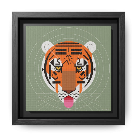 Cool Carnivore Charley Harper Giclee Framed Stretched On Canvas Print