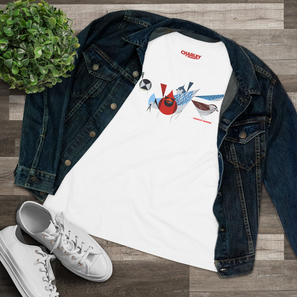 Bird Feeder's Charley Harper Women's Cotton Tee
