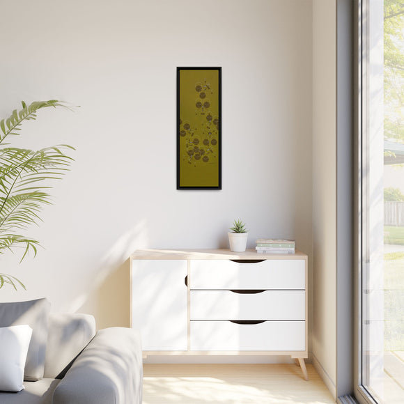 Charley Harper Water Striders “Jesus Bugs”  Framed Giclee Print– Mid-Century Modern Aquatic Insect Canvas, Black Frame