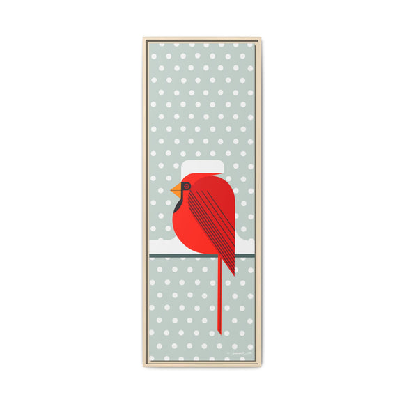 Cool Cardinal Charley Harper Framed Giclee Print Stretched On Canvas