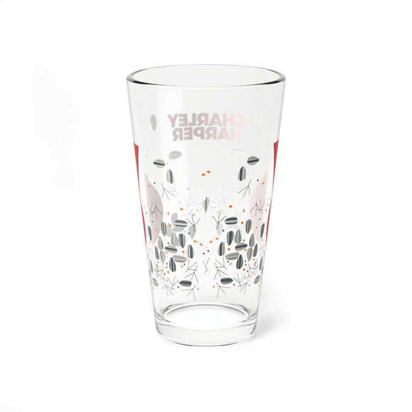 Cardinal Close Up Charley Harper Pint Glass, 16oz